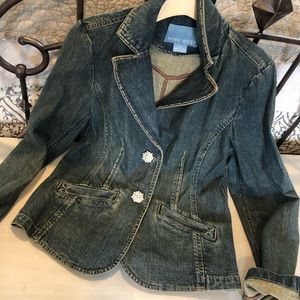 Nine West ... embellished denim jacket